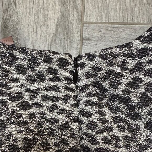 Banana Republic Animal Print Midi Dress - Black and White Size 6 - Picture 9 of 14